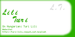 lili turi business card